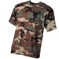 Preview: MFH US T-Shirt, halbarm, woodland, Baumwolle 170 g/m²